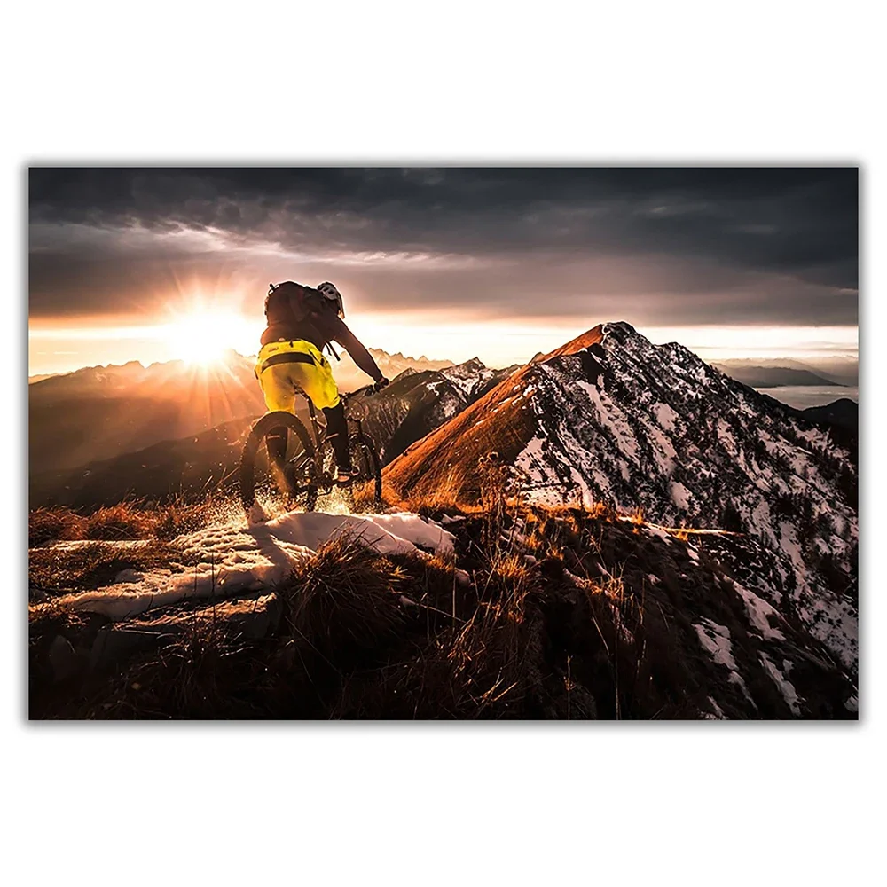 SP080 ملصق حائط من القماش الحر - مراجعة Mountain Biking Movies وسعره