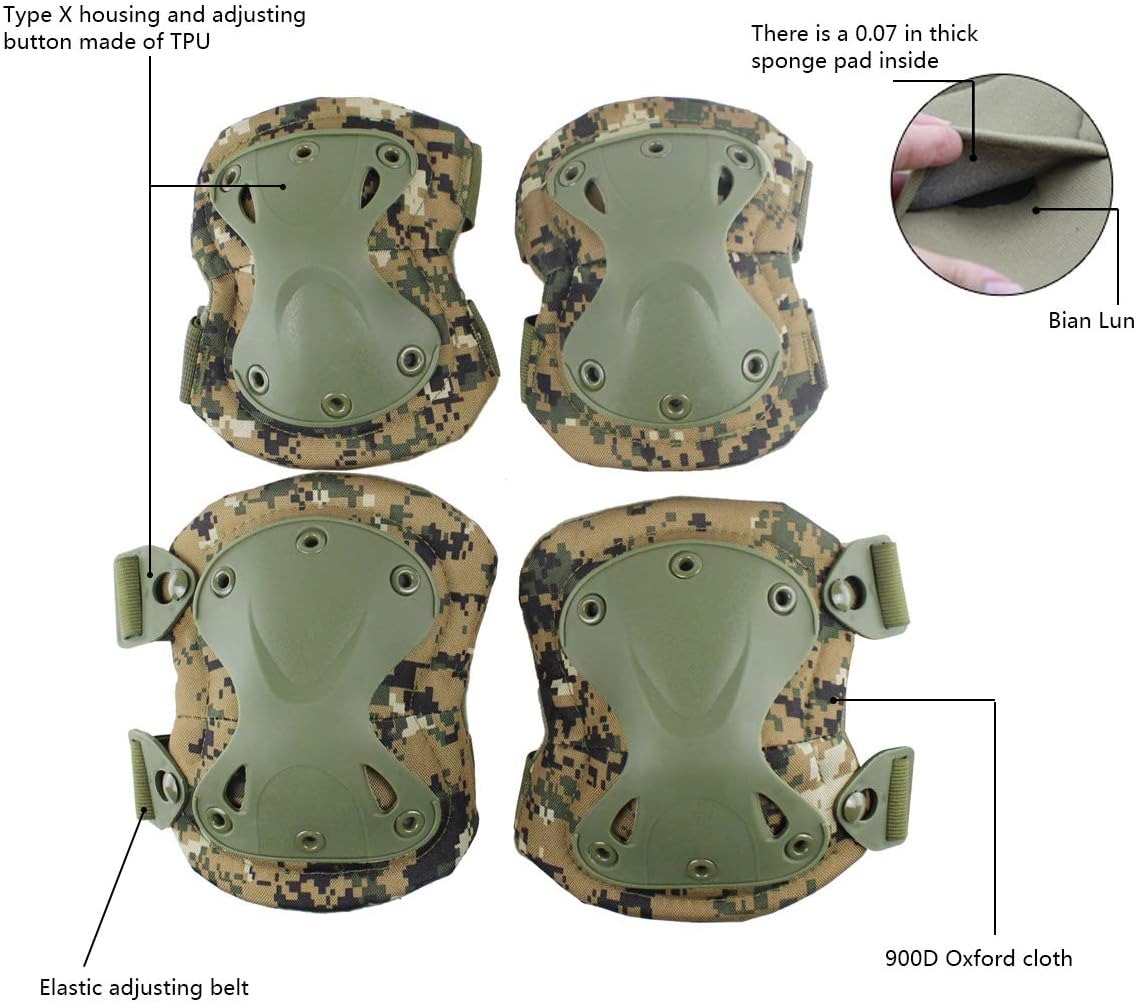 مجموعة واقيات الركبة والكوع ال - مراجعة Mountain Biking Knee Pads وسعره