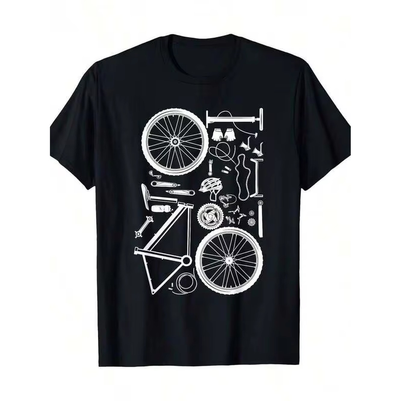 تي شيرت رجالي أسود من القطن لر - مراجعة Mountain Biking Shirts وسعره
